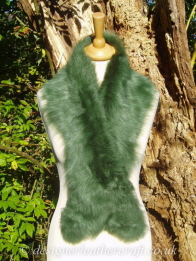 48 inch Emerald Green Toscana Shearling Scarf S11