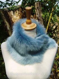 Baby Blue Toscana Shearling Tippet T22 Fastens with Magnets