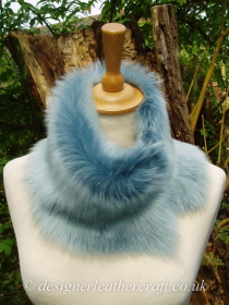 Baby Blue Toscana Shearling Tippet T23 Fastens with Magnets
