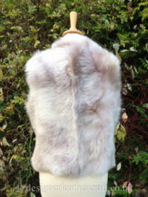 Back View of the Beige Ombre Shearling Gilet Reversed