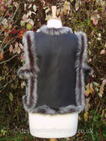Back of the Russian Style Toscana Gilet in Brown Brisa