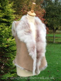 Beige Ombre Toscana Shearling Gilet 8-10