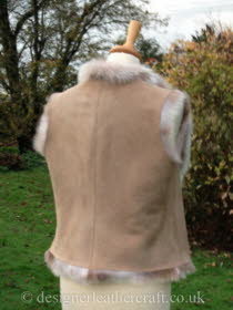 Beige Suede Finish with a Back length of 20 inches