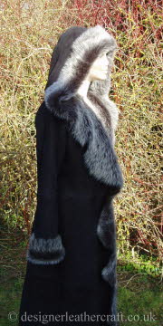 Cuffed Hooded Toscana Shearling Coat