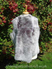 Front of the Lavender Grey Toscana Shearling Gilet Reversed BL23