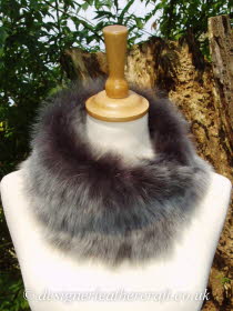 Grey Brisa Toscana Shearling Tippet T1 Fastens with Magnets