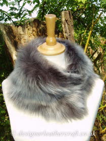 Grey Brisa Toscana Shearling Tippet T2 Fastens with Magnets