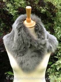 Grey Brisa Toscana Shearling Tippet T9 Fastens with Magnets