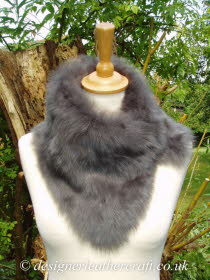 Grey Nappalan Toscana Shearling Tippet T7 Fastens with Magnets