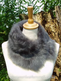 Grey Nappalan Toscana Shearling Tippet T8 Fastens with Magnets