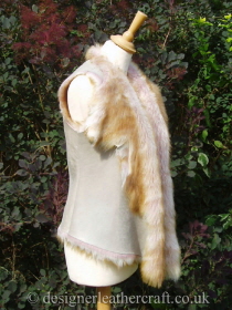 Side of the Ginger Pink Shearling Gilet