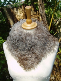 Taupe Pintos Tigrado Shearling Tippet T26 Fastens with Magnets